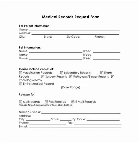 Medical Records Request .